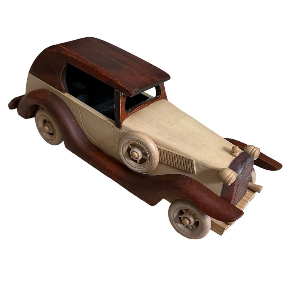Wooden model car antique look home decor